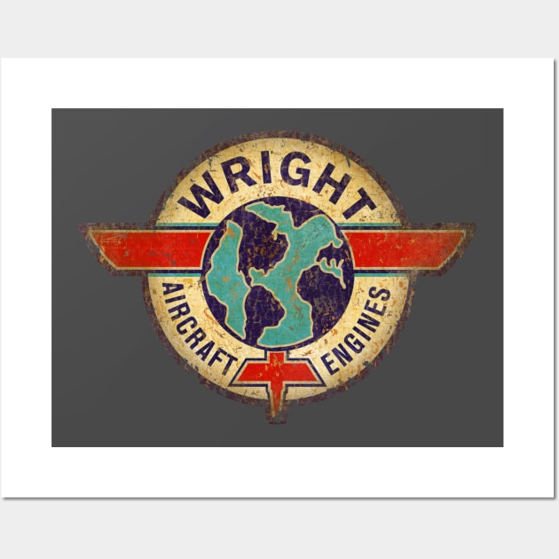 Wright Aircraft Engines Wall Art by Midcenturydave